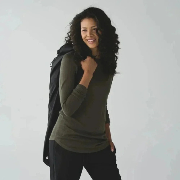 lululemon athletica Sweaters - Lululemon Sunshine Coast Long SleeveFatigue Green